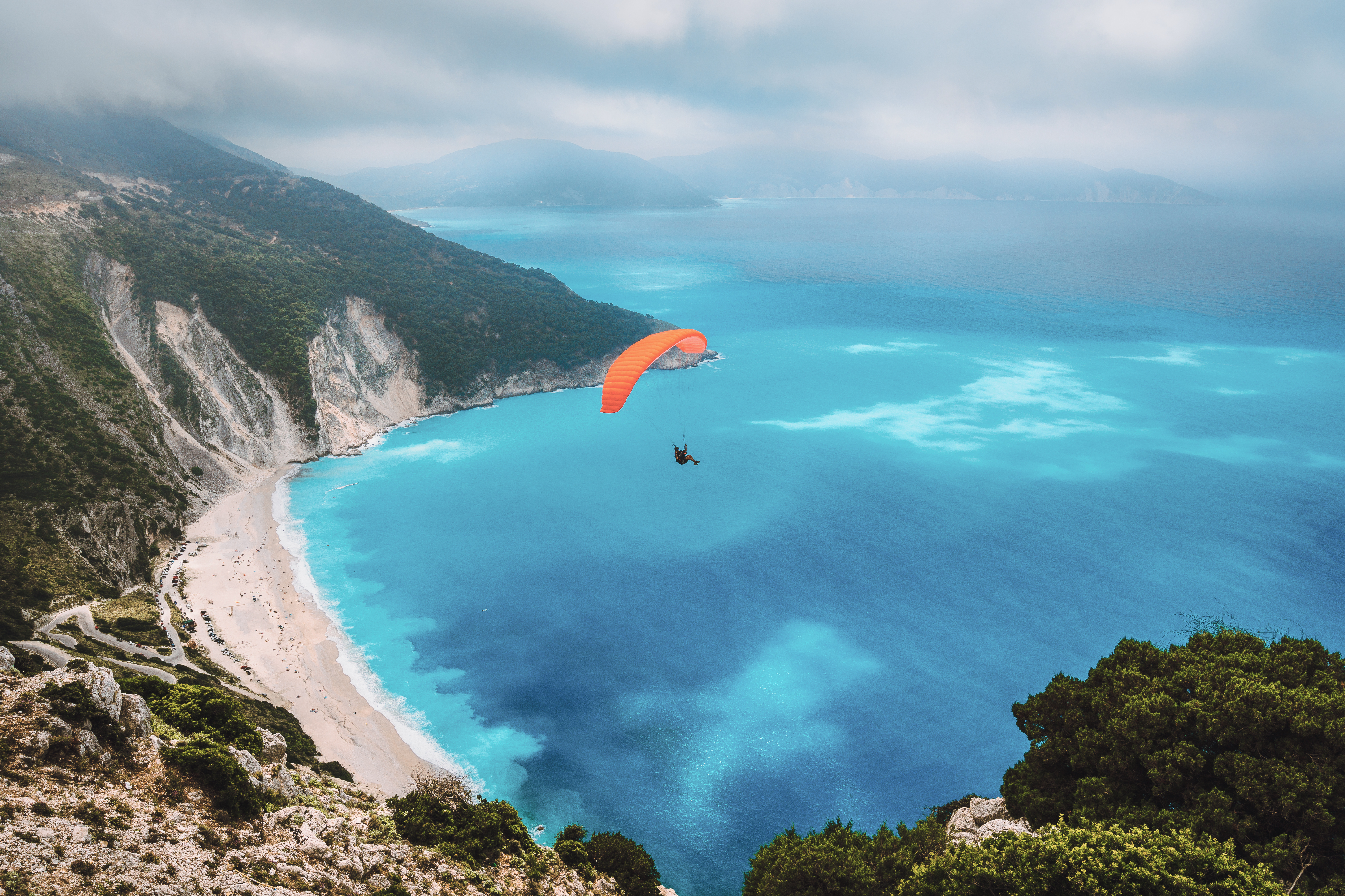 Tandem Paragliding at Myrtos beach