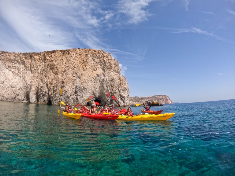 Semi Private Kayaking Tour to the secrets of Milos