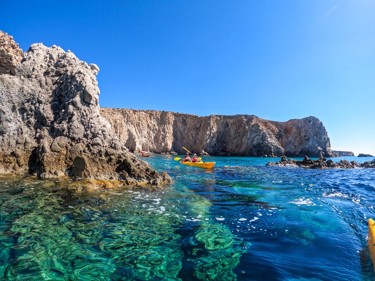Private Kayaking Tour to the secrets of Milos